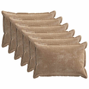 vidaXL Kussensloop 6 st HOUTEN Bruin 50 x 70 cm Chenille Stof
