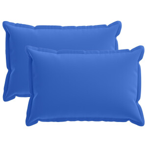 vidaXL Kussensloop 2 st HOUTEN Koninklijk Blauw 50 x 75 cm Polyester