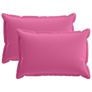 vidaXL Kussensloop 2 st HOUTEN Roze 50 x 75 cm Polyester