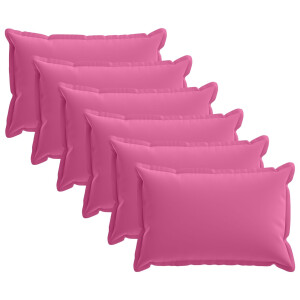 vidaXL Kussensloop 6 st HOUTEN Roze 50 x 75 cm Polyester