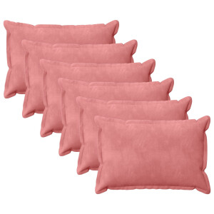 vidaXL Kussensloop 6 pcs HOUTEN Roze 50 x 80 cm Fluweel