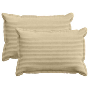 vidaXL Kussensloop 2 st HOUTEN Lichtgroen Grijs 50 x 80 cm corduroy