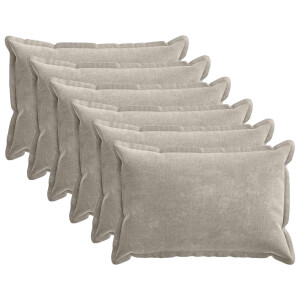 vidaXL Kussensloop 6 st HOUTEN Lichtgrijs 50 x 80 cm Chenille Stof