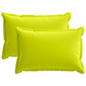 vidaXL Kussensloop 2 st HOUTEN Helder groen 50 x 80 cm Polyester