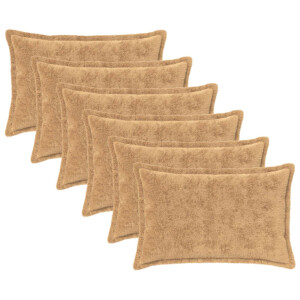 vidaXL Kussensloop 6 st HOUTEN Taupe 50 x 80 cm Nep Konijnenbont