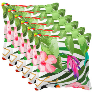 vidaXL Kussensloop 6 st HOUTEN Zwart 55 x 55 cm Polyester