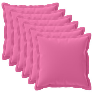 vidaXL Kussensloop 6 st HOUTEN Roze 55 x 55 cm Polyester