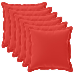 vidaXL Kussensloop 6 st HOUTEN Rood 55 x 55 cm Polyester