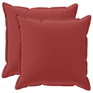 vidaXL Kussensloop 2 st HOUTEN Wijnrood 55 x 55 cm Polyester