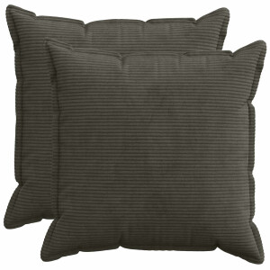 vidaXL Kussensloop 2 st HOUTEN Antraciet 60 x 60 cm corduroy