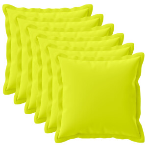 vidaXL Kussensloop 6 st HOUTEN Helder groen 60 x 60 cm Polyester
