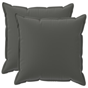vidaXL Kussensloop 2 st HOUTEN Antraciet 65 x 65 cm Polyester