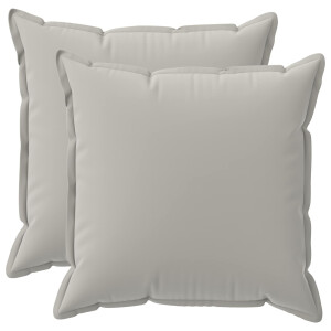 vidaXL Kussensloop 2 st HOUTEN Grijs 65 x 65 cm Polyester