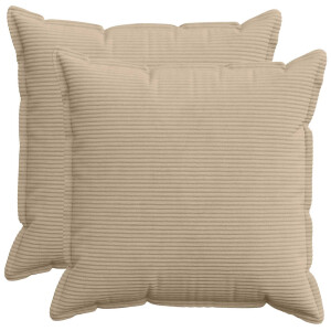 vidaXL Kussensloop 2 st HOUTEN Taupe 70 x 70 cm corduroy