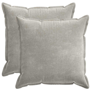 vidaXL Kussensloop 2 st HOUTEN Lichtgrijs 70 x 70 cm Chenille Stof