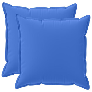 vidaXL Kussensloop 2 st HOUTEN Koninklijk Blauw 80 x 80 cm Polyester