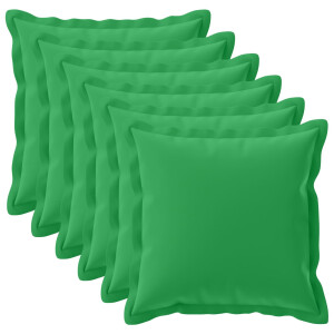 vidaXL Kussensloop 6 st HOUTEN Groen 80 x 80 cm Polyester