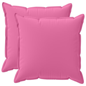 vidaXL Kussensloop 2 st HOUTEN Roze 80 x 80 cm Polyester