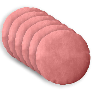 vidaXL Kussensloop 6 pcs HEERLEN Roze Ø 30 cm Fluweel