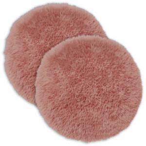 vidaXL Kussensloop 2 pcs HEERLEN Roze Ø 30 cm PV Fleece