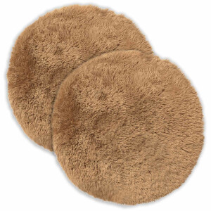 vidaXL Kussensloop 2 pcs HEERLEN Taupe Ø 30 cm PV Fleece