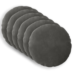 vidaXL Kussensloop 6 pcs HEERLEN Donkergrijs Ø 40 cm Fluweel