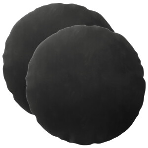 vidaXL Kussensloop 2 pcs HEERLEN Zwart Ø 40 cm Fluweel
