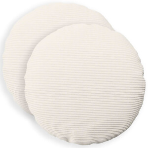 vidaXL Kussensloop 2 pcs HEERLEN Crèmekleurig Ø 40 cm corduroy