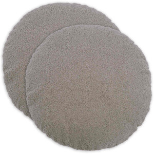 vidaXL Kussensloop 2 pcs HEERLEN Lichtgrijs Ø 40 cm Bouclé