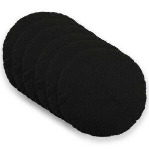 vidaXL Kussensloop 6 pcs HEERLEN Zwart Ø 40 cm Bouclé