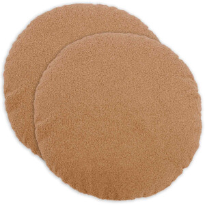 vidaXL Kussensloop 2 pcs HEERLEN Beige Ø 40 cm Bouclé
