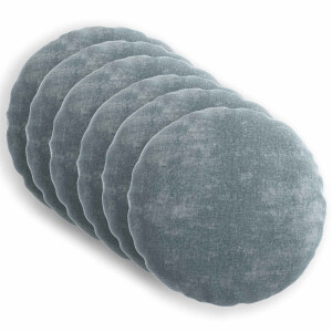 vidaXL Kussensloop 6 st HEERLEN Lichtblauw Ø 40 cm Chenille Stof