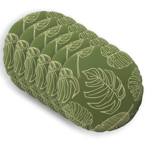 vidaXL Kussensloop 6 pcs HEERLEN Bladontwerp Ø 40 cm Polyester
