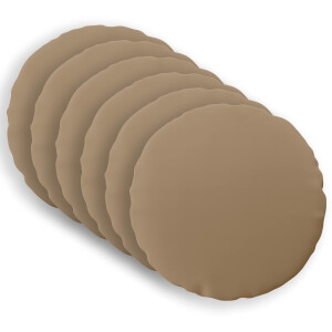 vidaXL Kussensloop 6 st HEERLEN Taupe Ø 40 cm Polyester