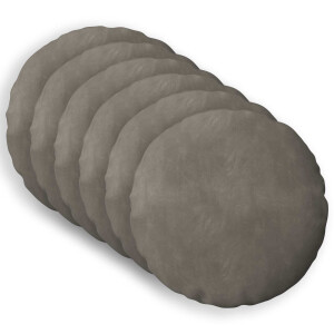 vidaXL Kussensloop 6 pcs HEERLEN Lichtgrijs Ø 50 cm Fluweel
