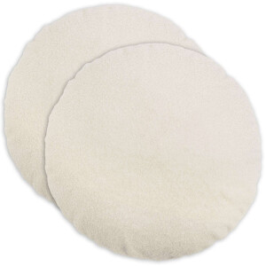 vidaXL Kussensloop 2 pcs HEERLEN Crèmekleurig Ø 50 cm Bouclé