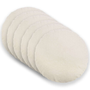 vidaXL Kussensloop 6 pcs HEERLEN Crèmekleurig Ø 50 cm Bouclé