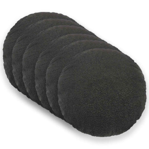 vidaXL Kussensloop 6 pcs HEERLEN Donkergrijs Ø 50 cm Bouclé