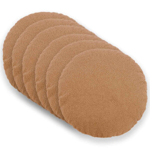 vidaXL Kussensloop 6 pcs HEERLEN Beige Ø 50 cm Bouclé