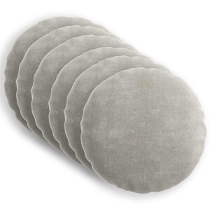 vidaXL Kussensloop 6 st HEERLEN Lichtgrijs Ø 50 cm Chenille Stof
