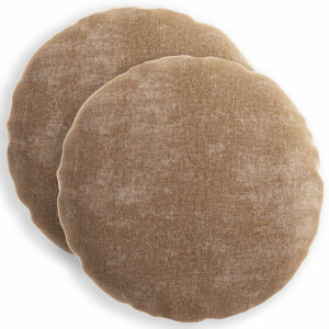 vidaXL Kussensloop 2 st HEERLEN Bruin Ø 50 cm Chenille Stof