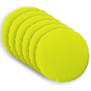 vidaXL Kussensloop 6 pcs HEERLEN Helder groen Ø 50 cm Polyester