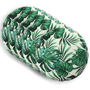 vidaXL Kussensloop 6 pcs HEERLEN Bladpatroon Ø 50 cm Polyester