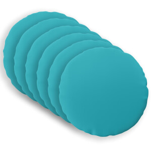 vidaXL Kussensloop 6 pcs HEERLEN Turquoise Ø 50 cm Polyester