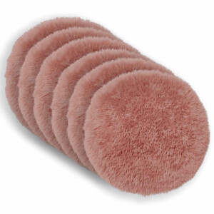 vidaXL Kussensloop 6 pcs HEERLEN Roze Ø 50 cm PV Fleece