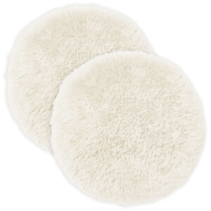 vidaXL Kussensloop 2 pcs HEERLEN Wit Ø 50 cm PV Fleece