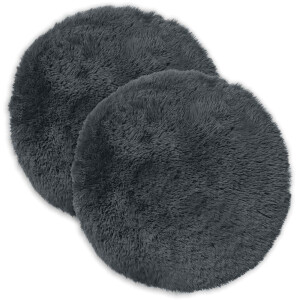 vidaXL Kussensloop 2 pcs HEERLEN Antracietkleurig Ø 50 cm PV Fleece