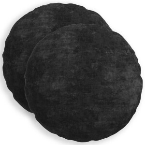 vidaXL Kussensloop 2 st HEERLEN Antraciet Ø 60 cm Chenille Stof
