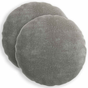 vidaXL Kussensloop 2 st HEERLEN Donkergrijs Ø 60 cm Chenille Stof