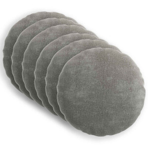 vidaXL Kussensloop 6 st HEERLEN Donkergrijs Ø 60 cm Chenille Stof